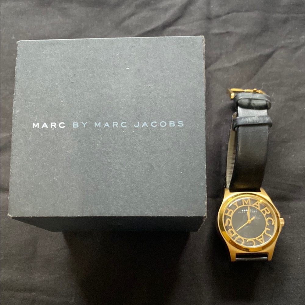 Marc by Marc Jacobs Black and Gold Watch